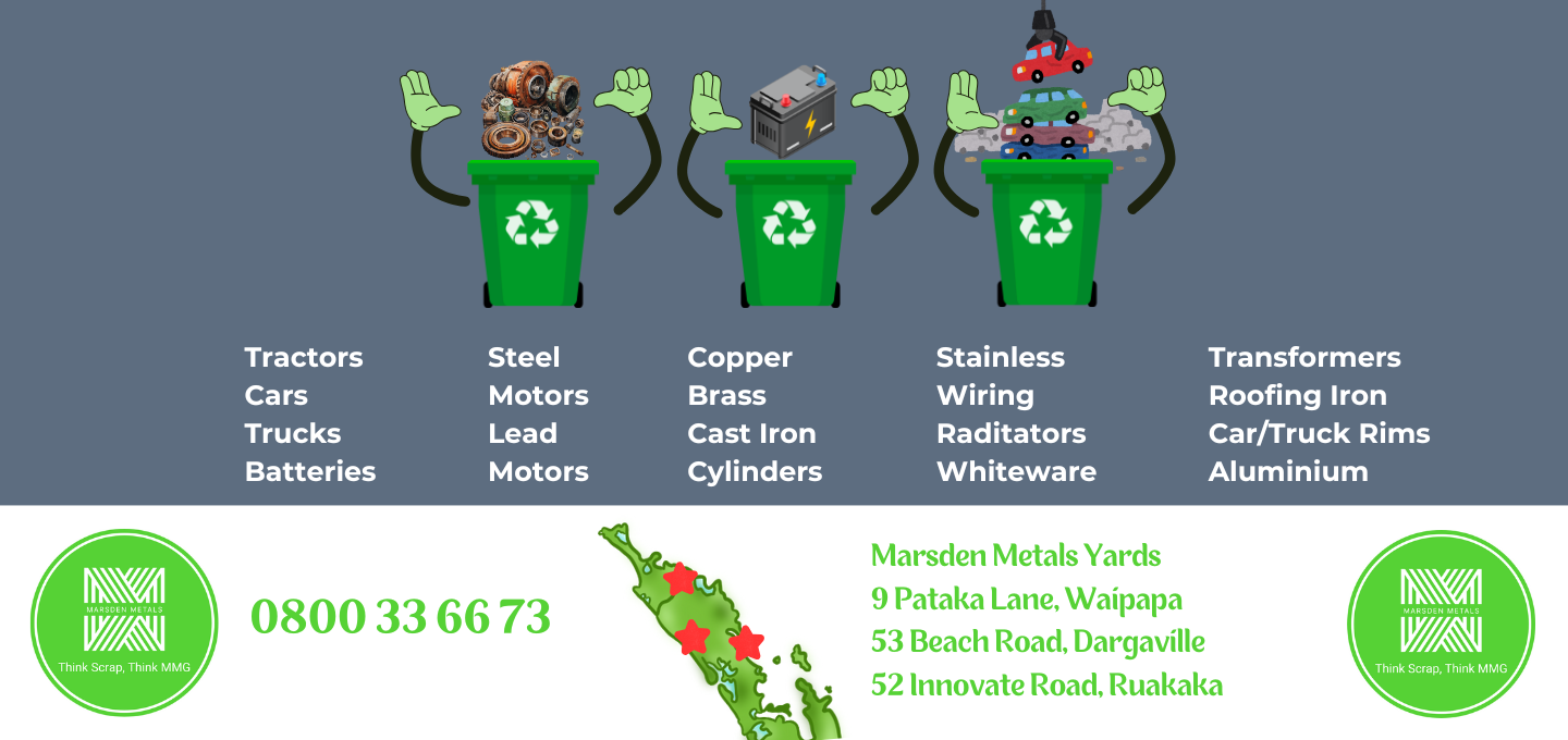 Whether you’re decluttering, renovating, or just want some extra money, here are 10 common household and farm items you can bring to Marsden Metals Group for recycling and cash payment.